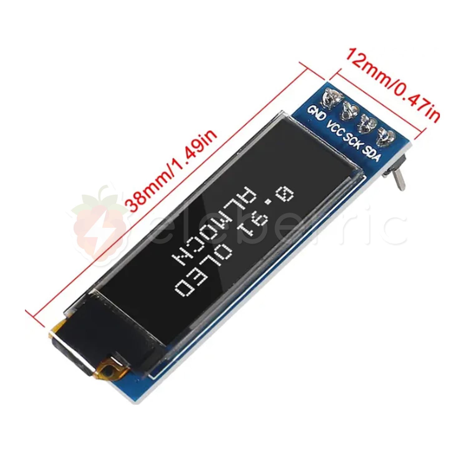 0.91 inch OLED Display White 128×32 I2C IIC 4 Pin - View 4