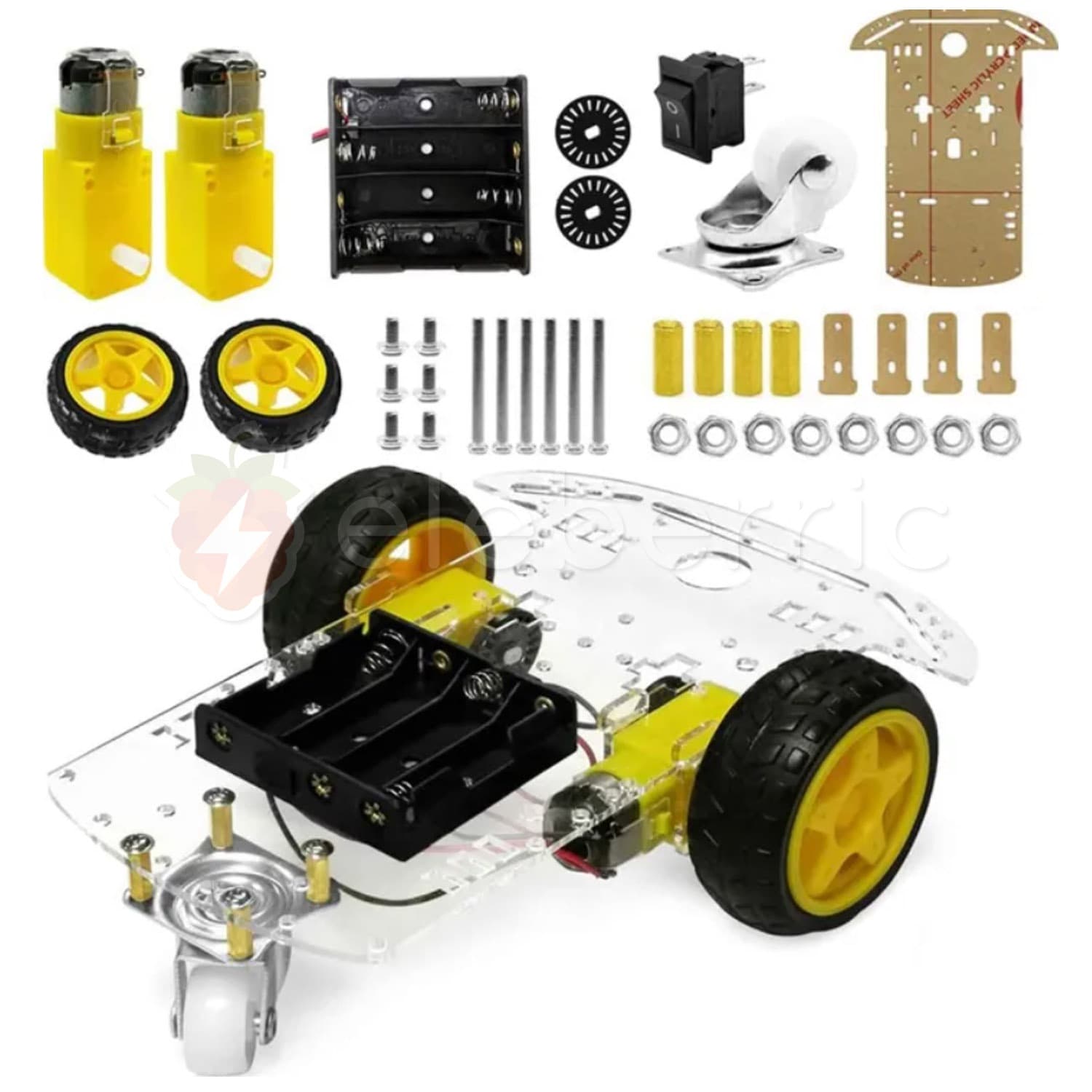 2WD Smart Robotic Car Acrylic Chassis Kit