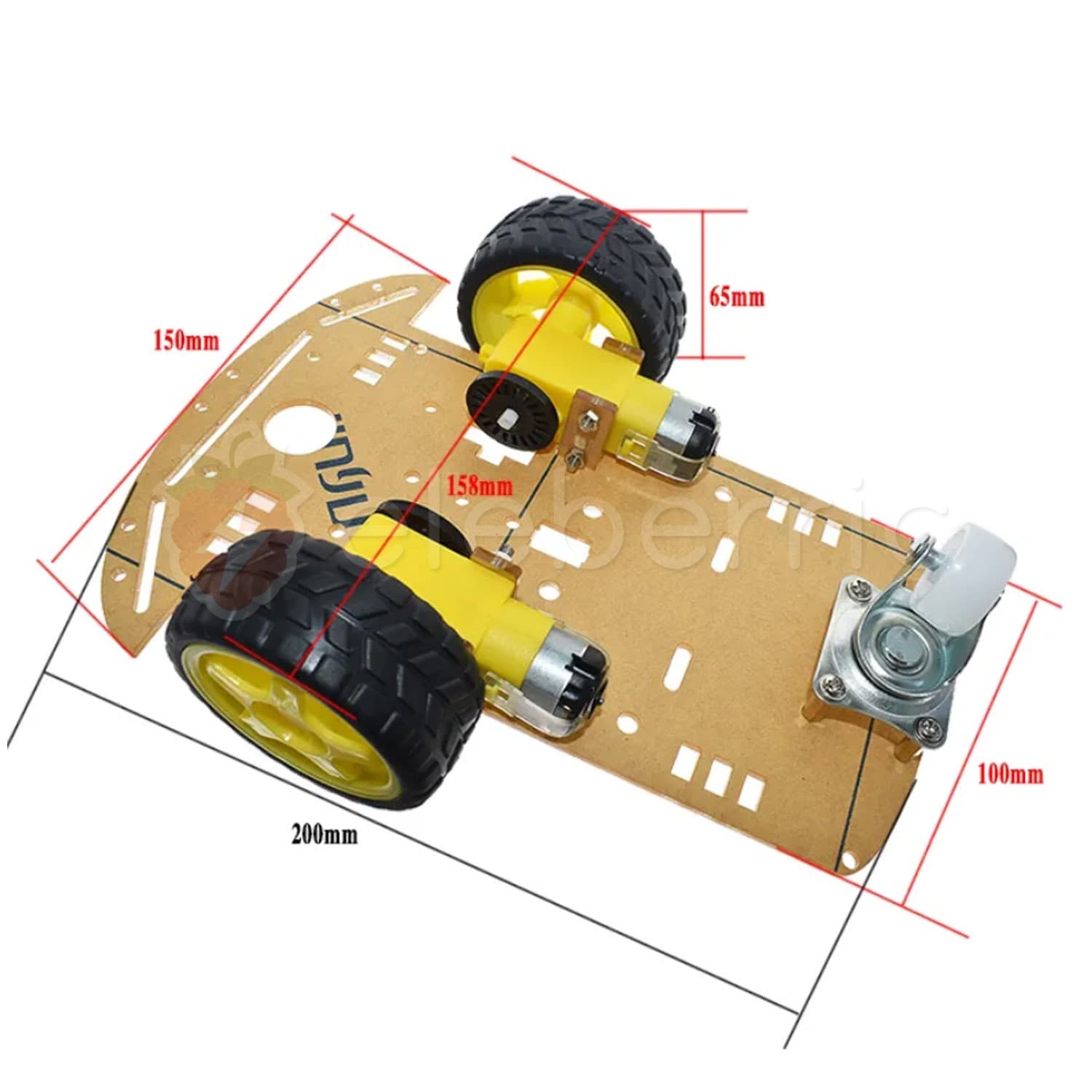 2WD Smart Robotic Car Acrylic Chassis Kit - View 6