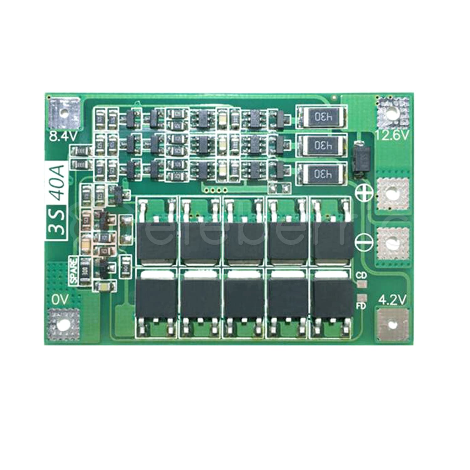 3S 40A Balanced Version 18650 Li-ion Battery Series 11.1V 12.6V BMS Charger Protection Module - View 2