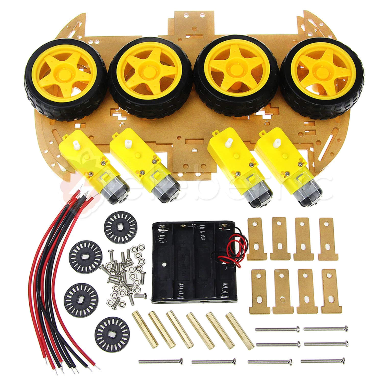 4WD Smart Robotic Car Acrylic Chassis Kit - View 2