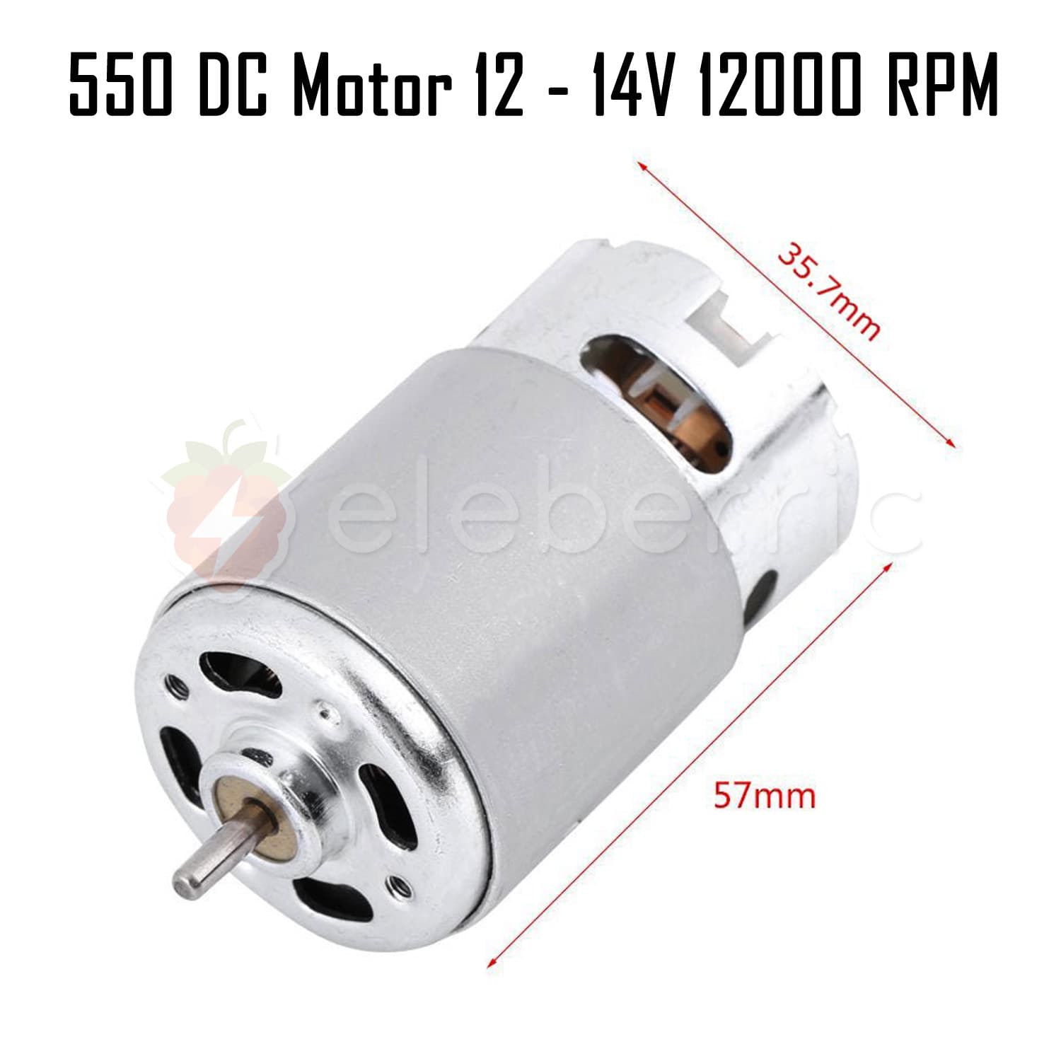 550 DC Motor 12V – 14V DC 12000 RPM - View 3