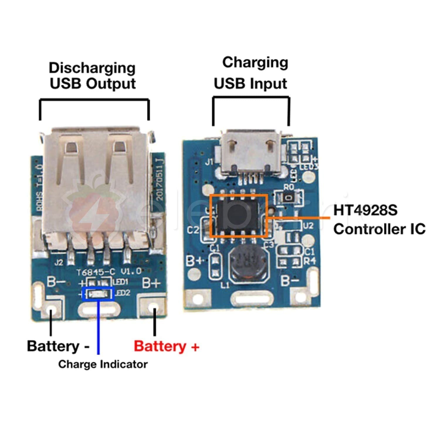 5V Step Up Boost Single Cell Power Bank Module 134N3P - View 4