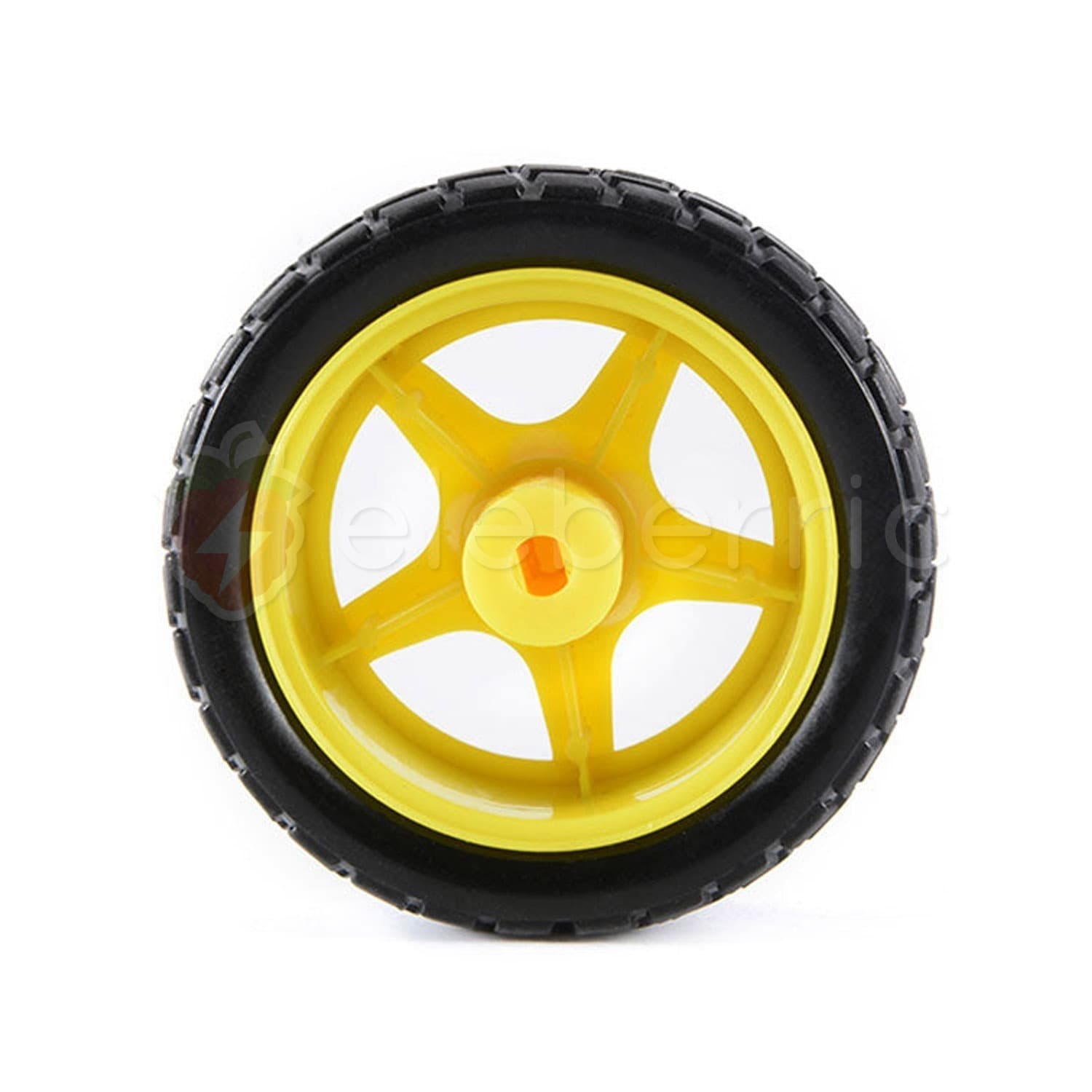 65mm Wheel for Arduino Robotic Car (Yellow) - View 3