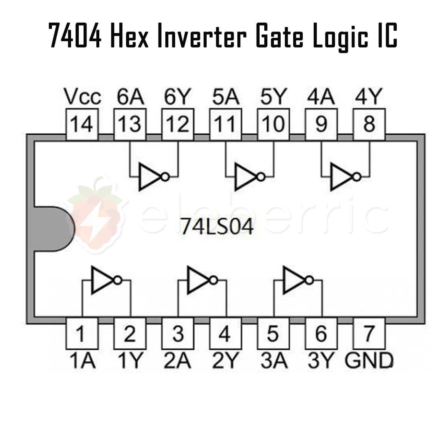 7404 Hex Inverter NOT Gate Logic IC - View 6