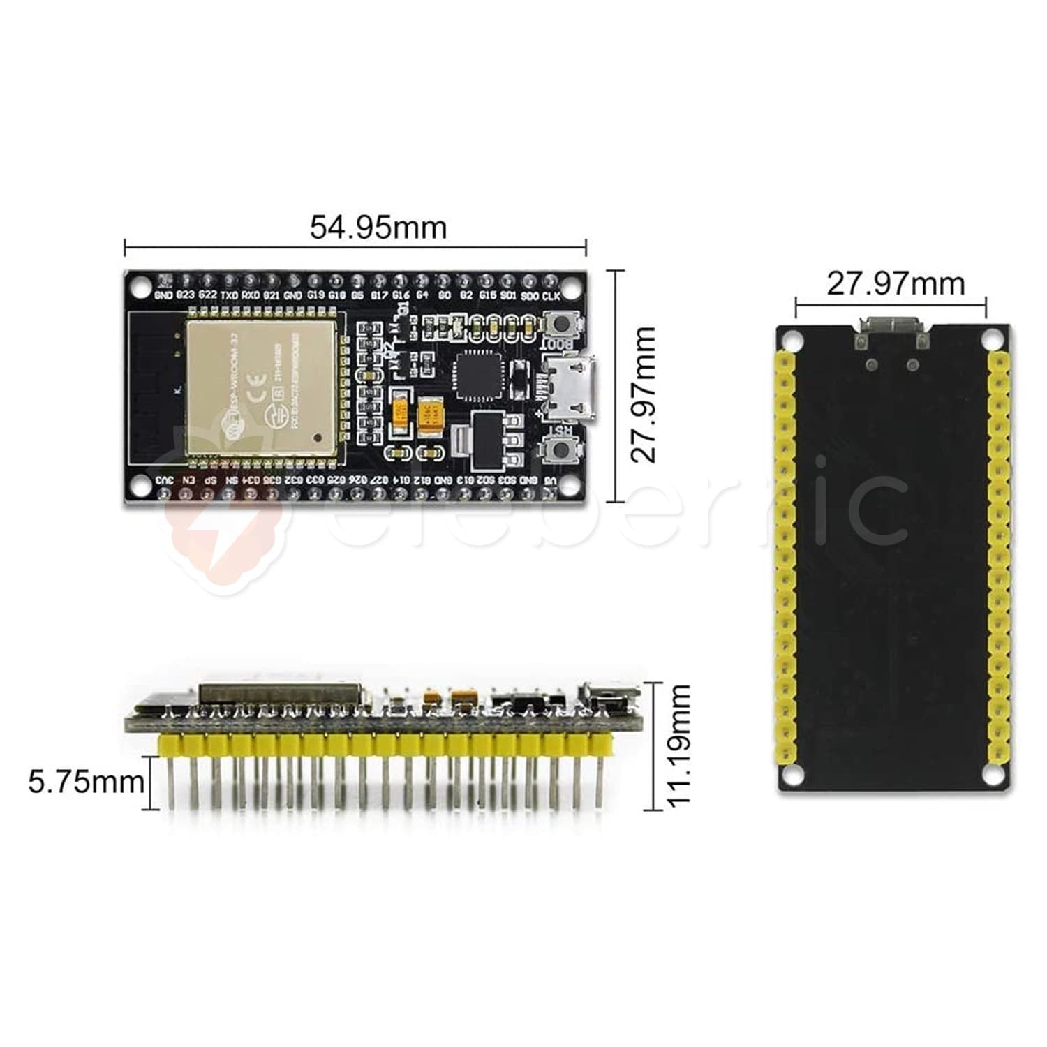 ESP32 WiFi+BLE Dev Board (38 Pin) - View 7