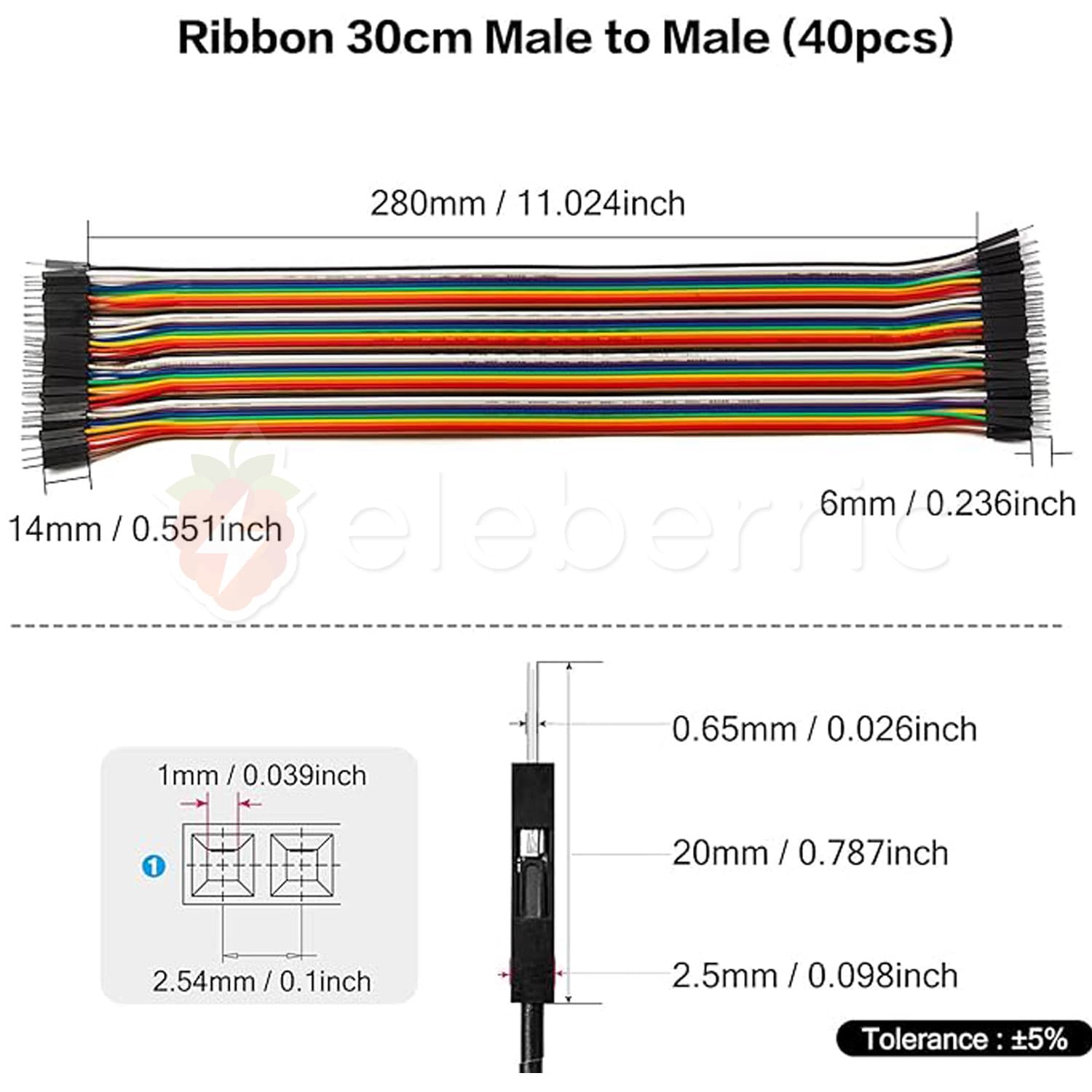 Jumper Wires 40pcs 30cm - View 2