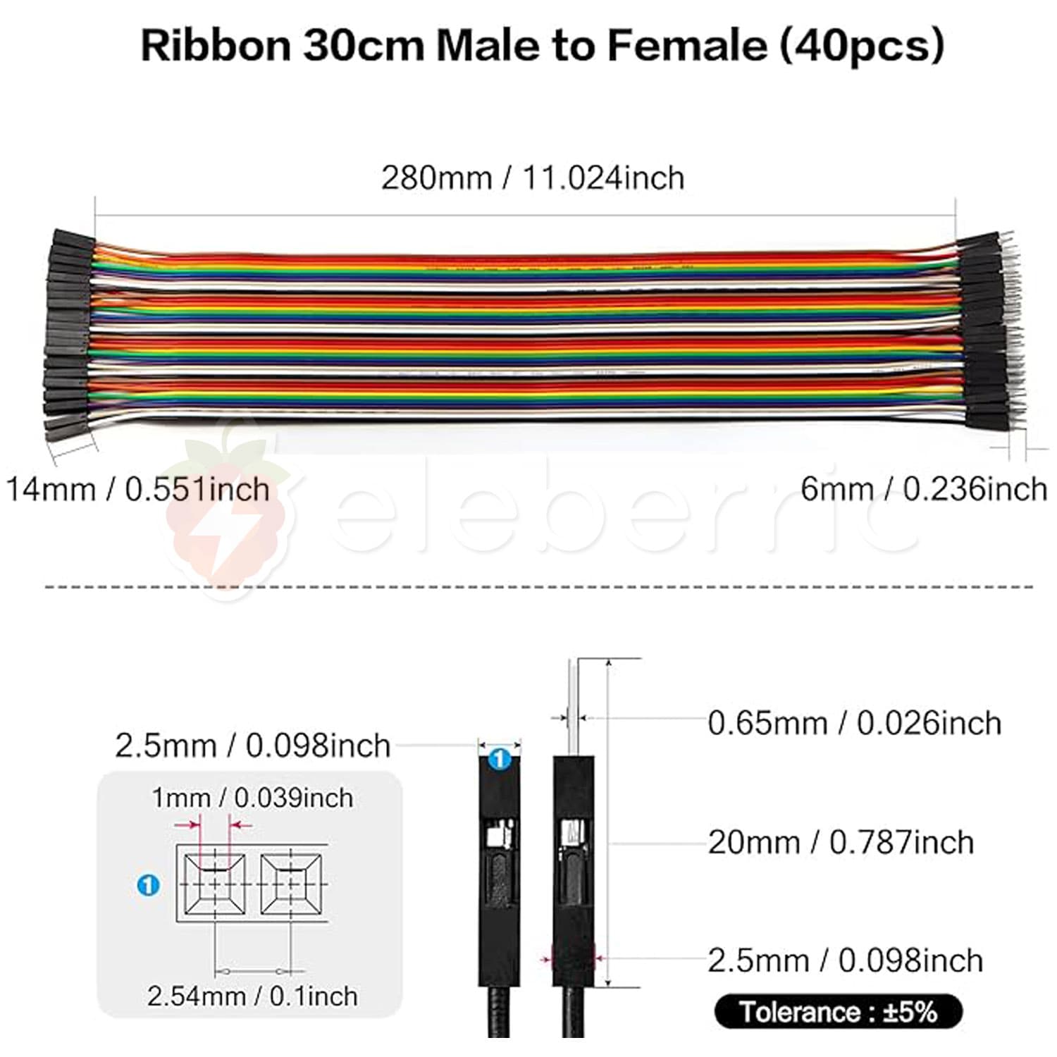 Jumper Wires 40pcs 30cm