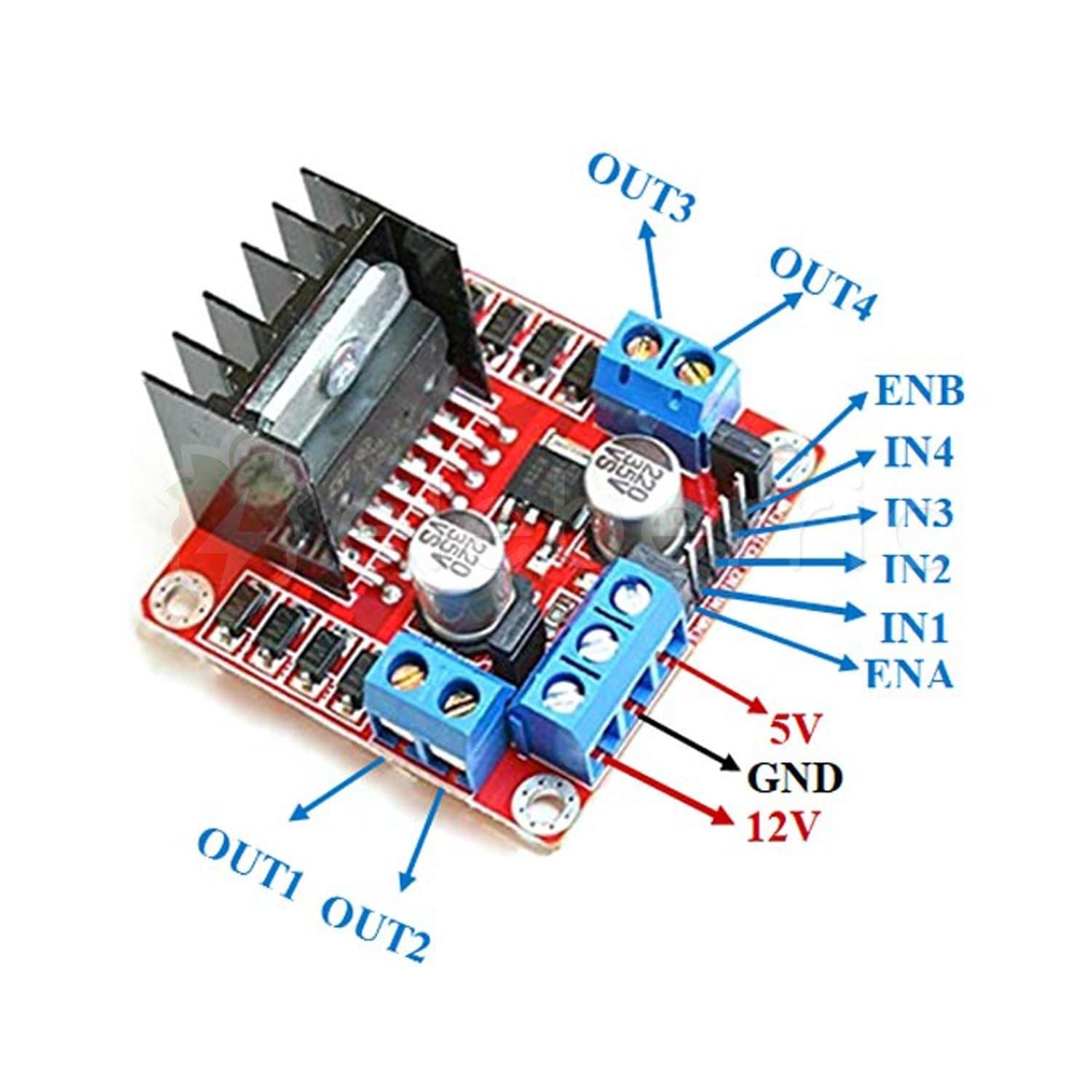 L298N Motor Driver Module - View 6
