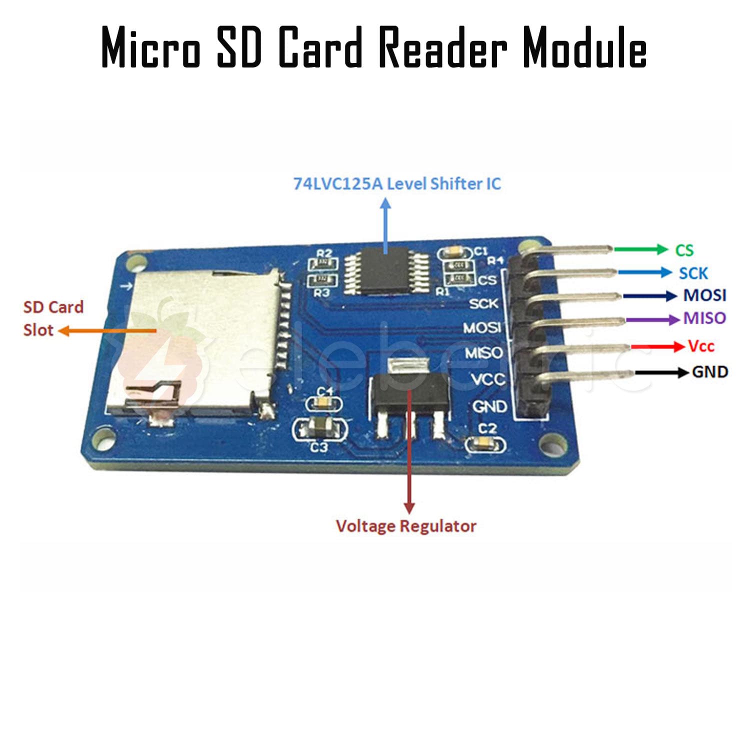Micro SD Card Reader Module - View 7