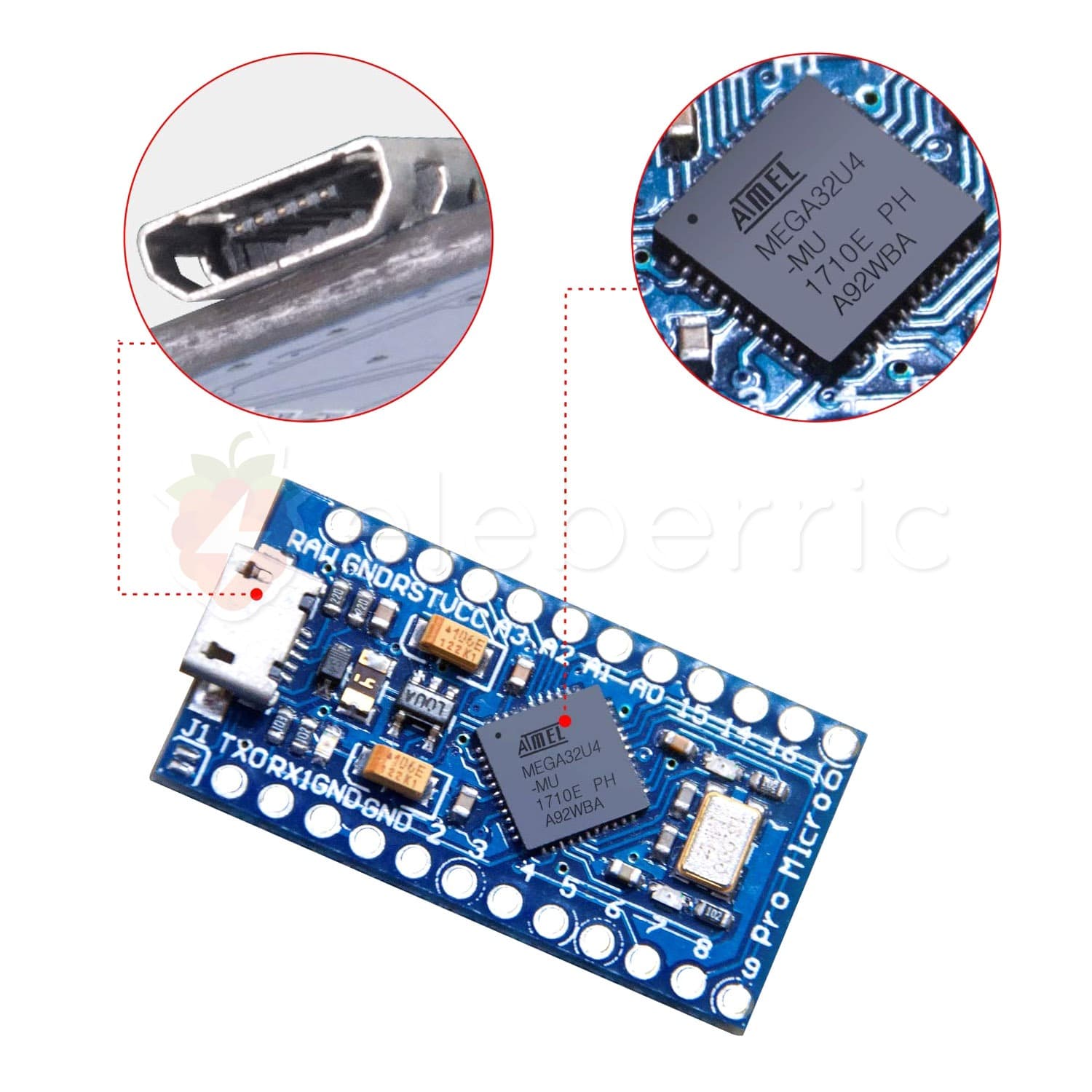 Arduino Pro Micro ATMega32U4 16MHz 5V Development Board - View 4