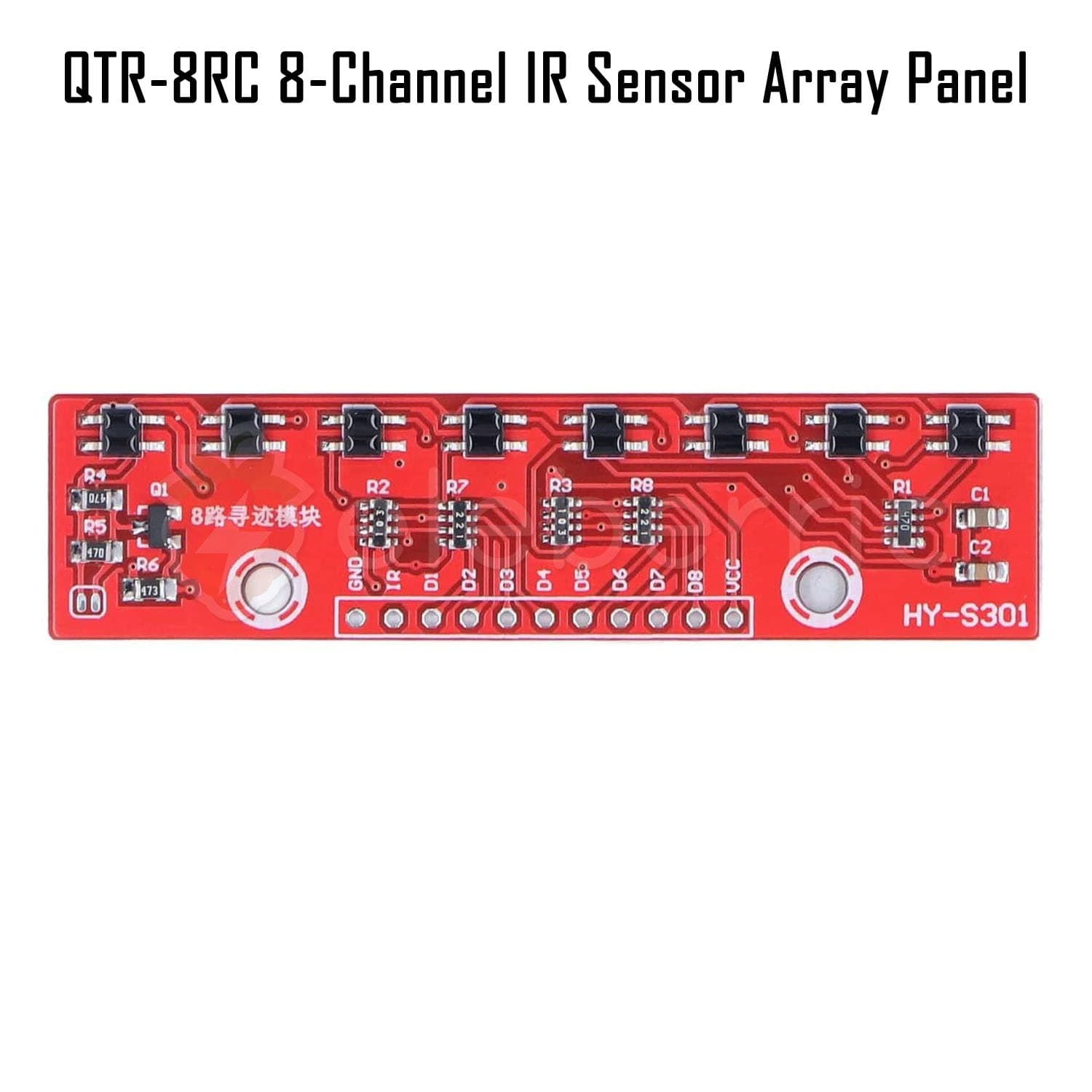 QTR-8RC 8 Channel IR Line Tracking Sensor Array Panel - View 3