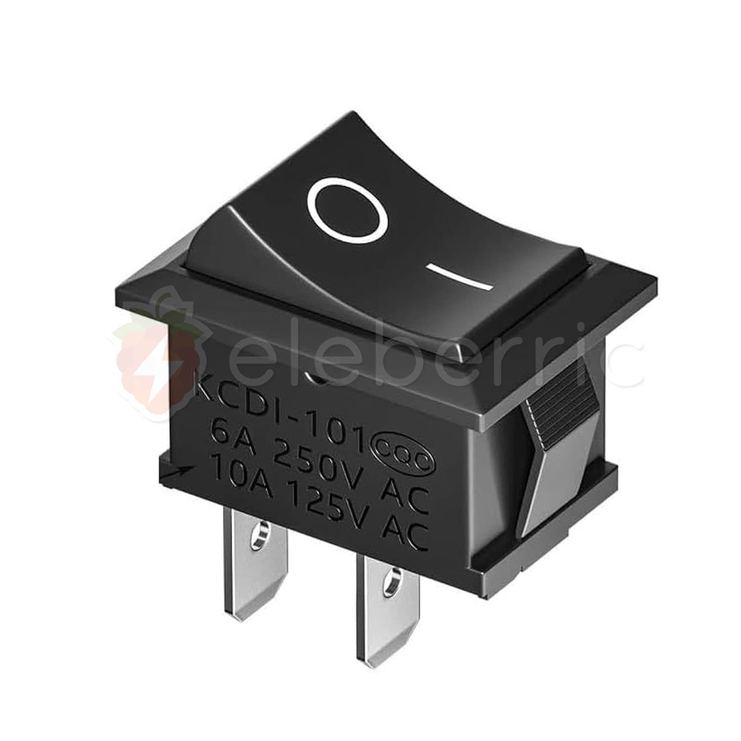 Rocker Switch On/Off 2 Pin Black (Small)