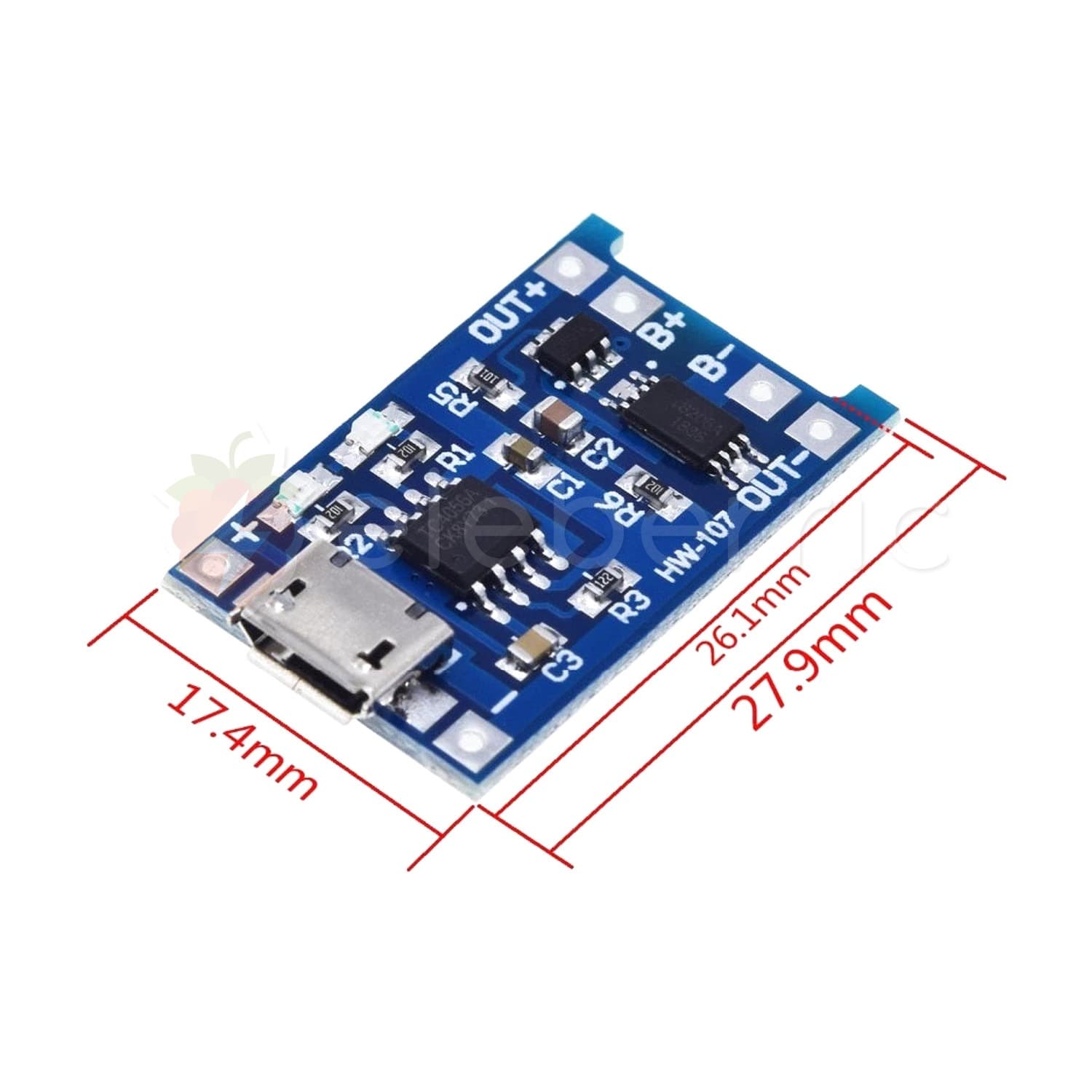 TP4056 5V 1A Micro USB Charger with Current Protection for Li-ion Rechargeable Battery - View 4