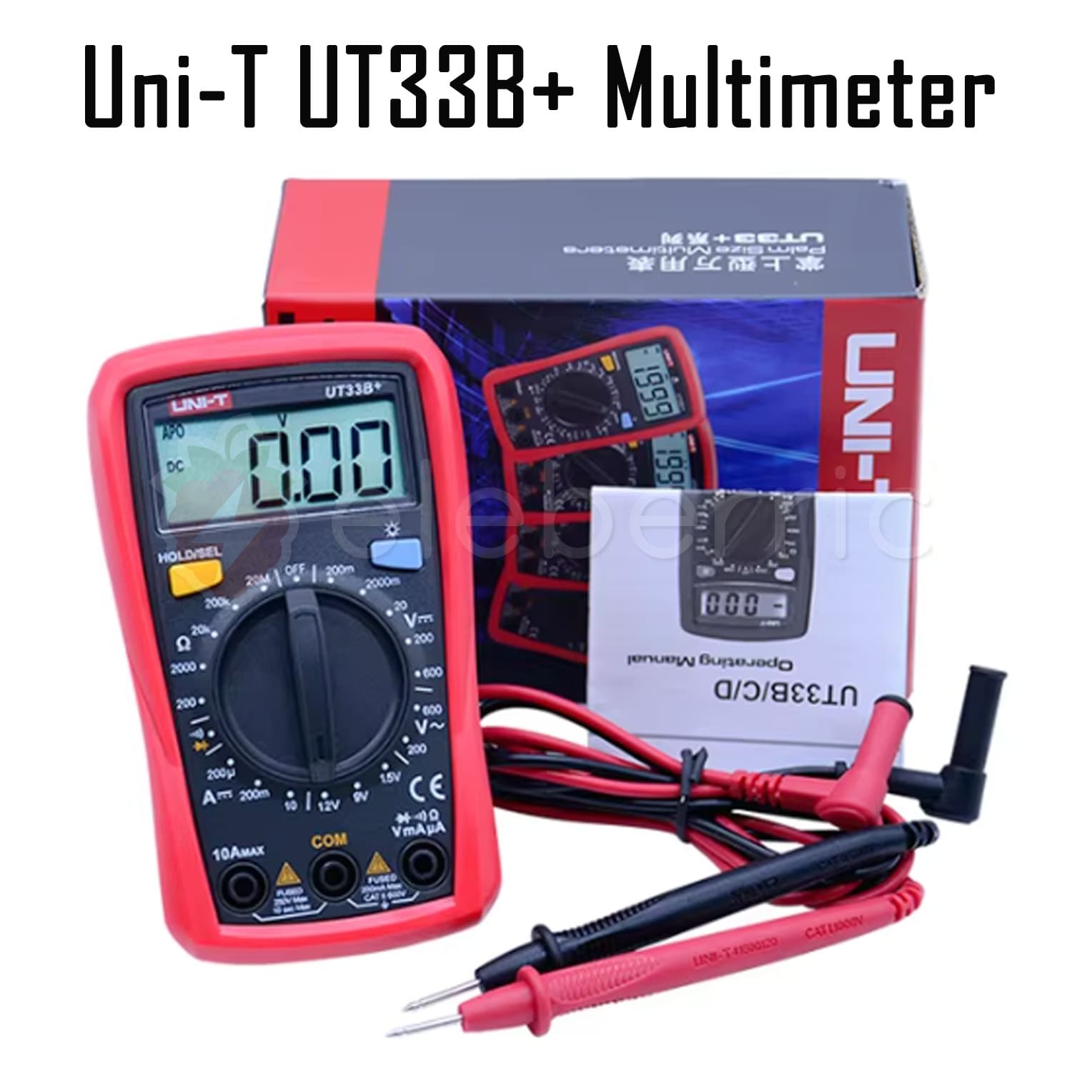Uni-T UT33B+ Digital Multimeter Auto Range Palm Size Tester - View 3