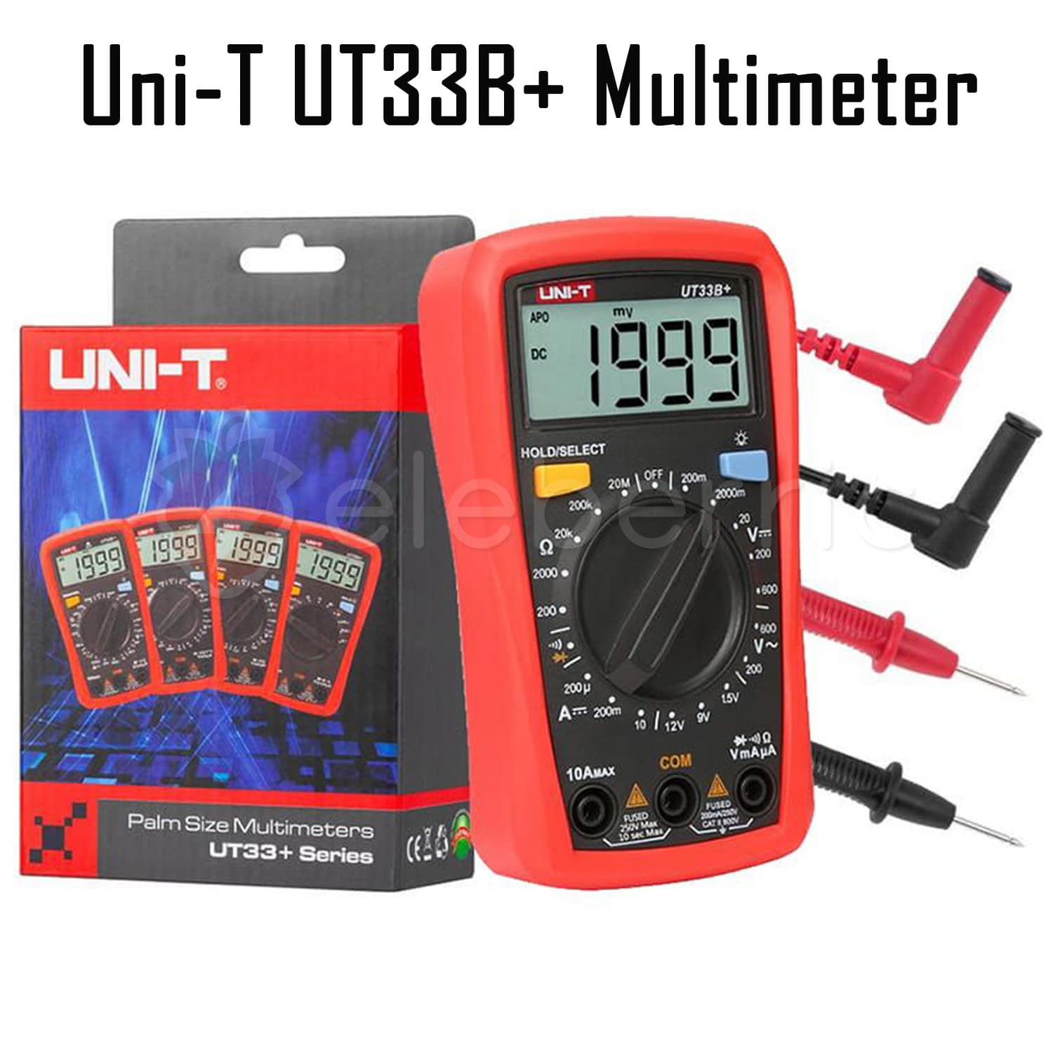 Uni-T UT33B+ Digital Multimeter Auto Range Palm Size Tester - View 7