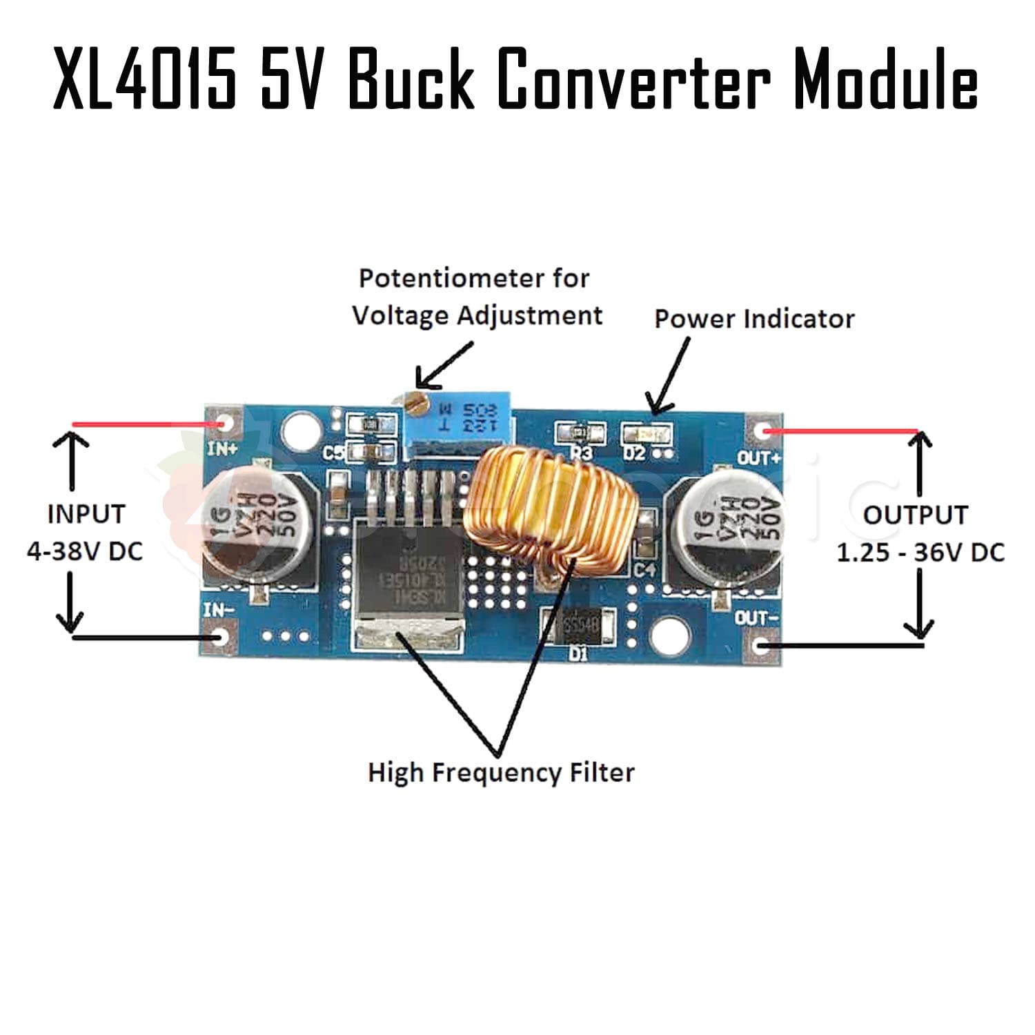 XL4015 5A Step Down Buck Converter Module - View 6