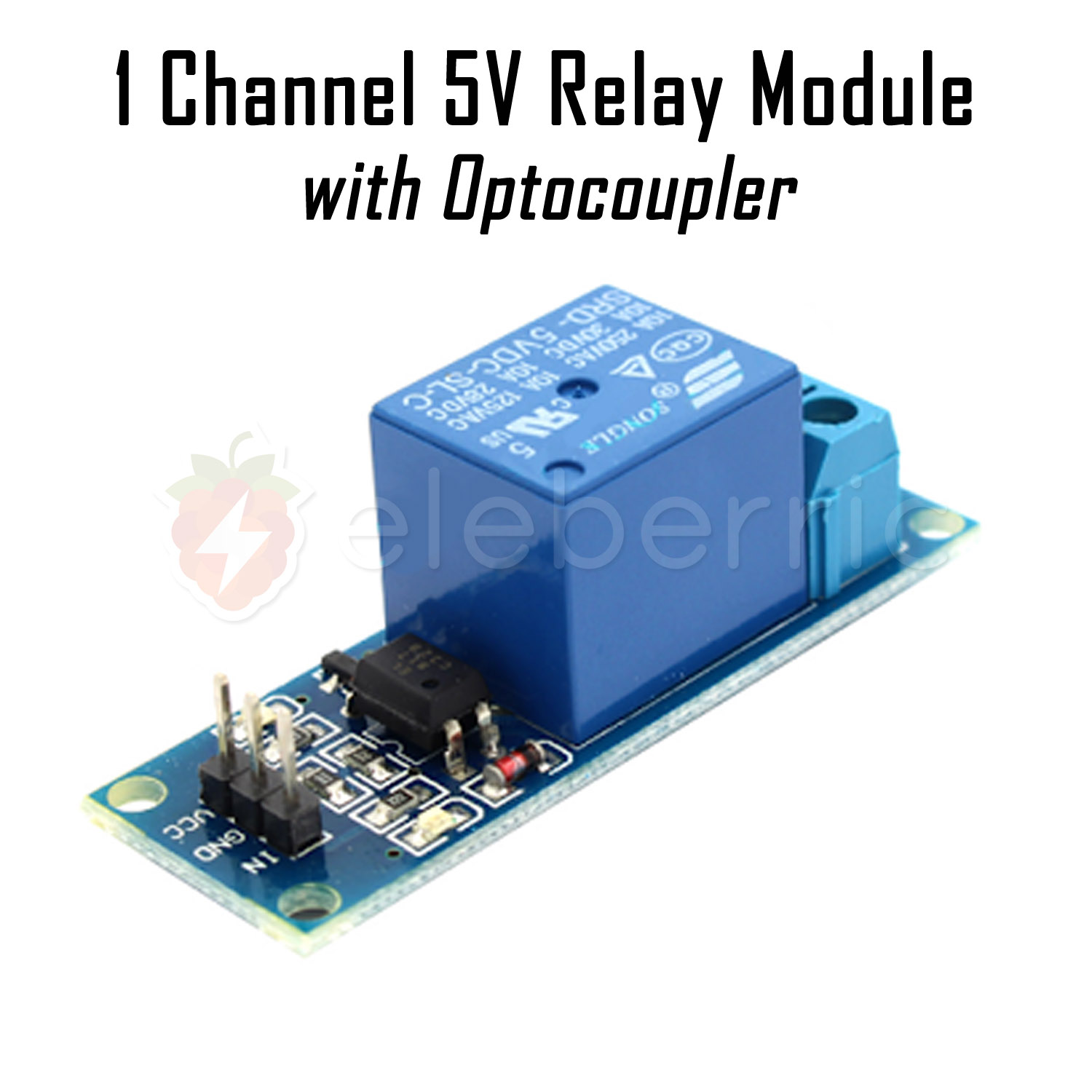 1 Channel 5V Relay Module with Optocoupler Full View 1