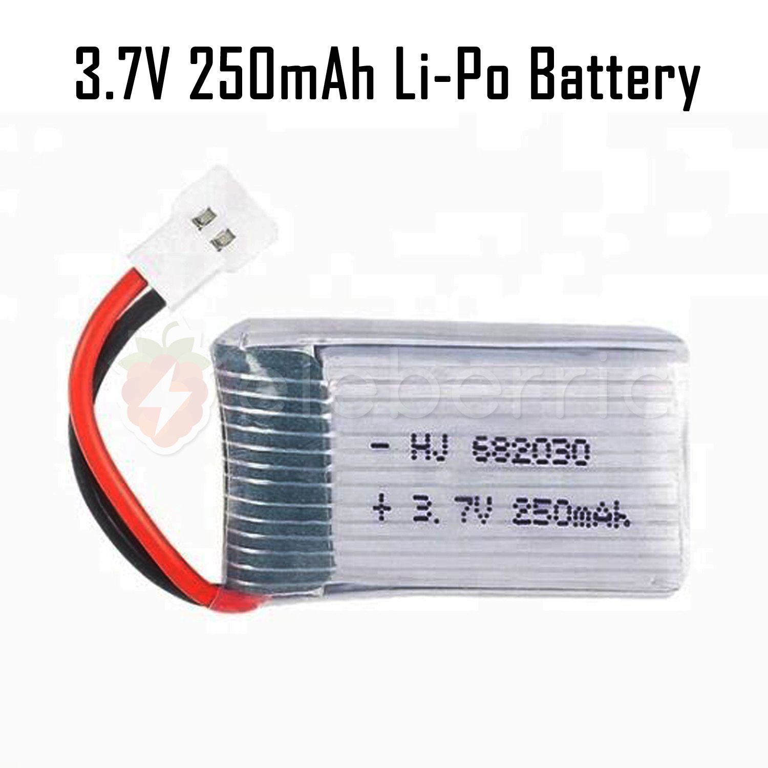 3.7V 250mAh 1S Li-Po Rechargeable Battery Full View 1