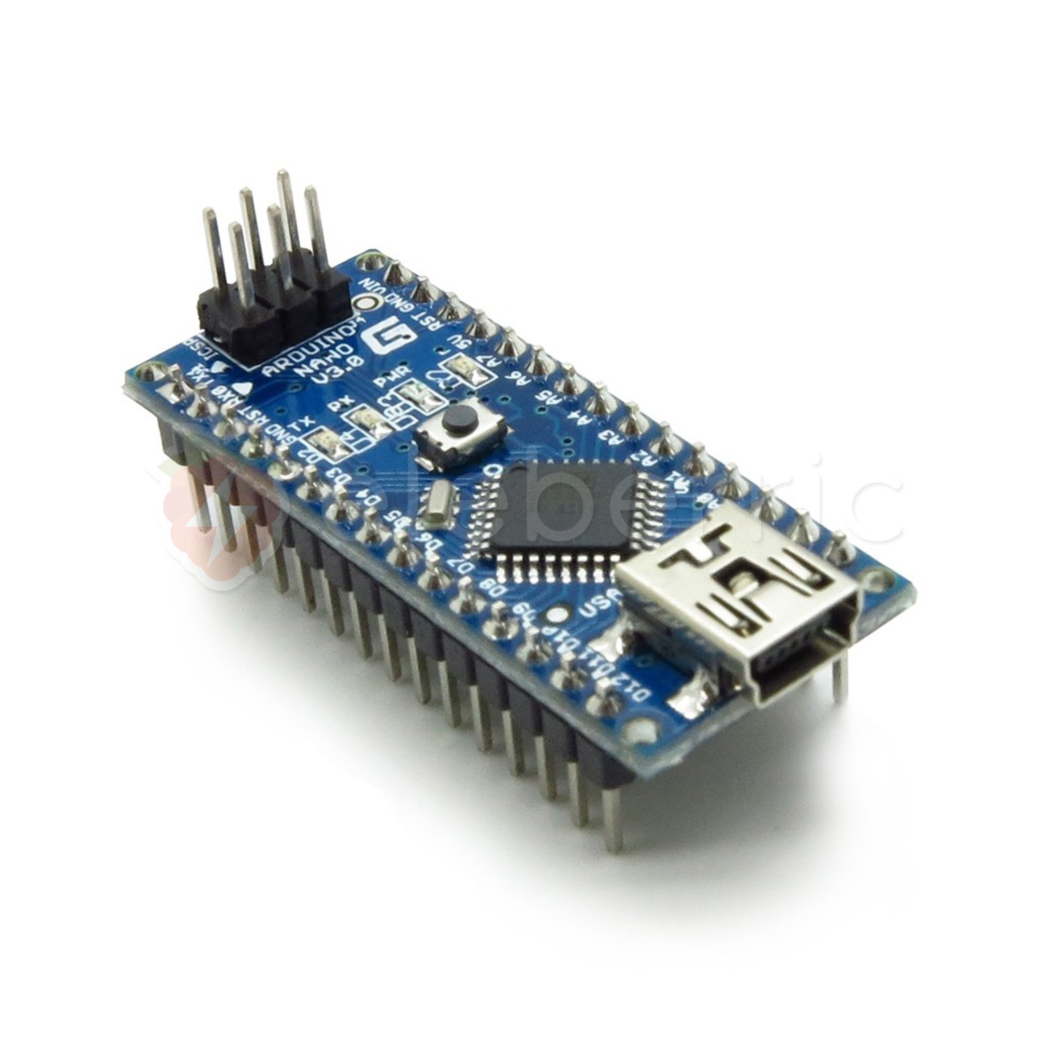 Arduino Nano V3.0 ATMega328P 16MHz 5V CH340G USB Mini (Soldered) Full View 1