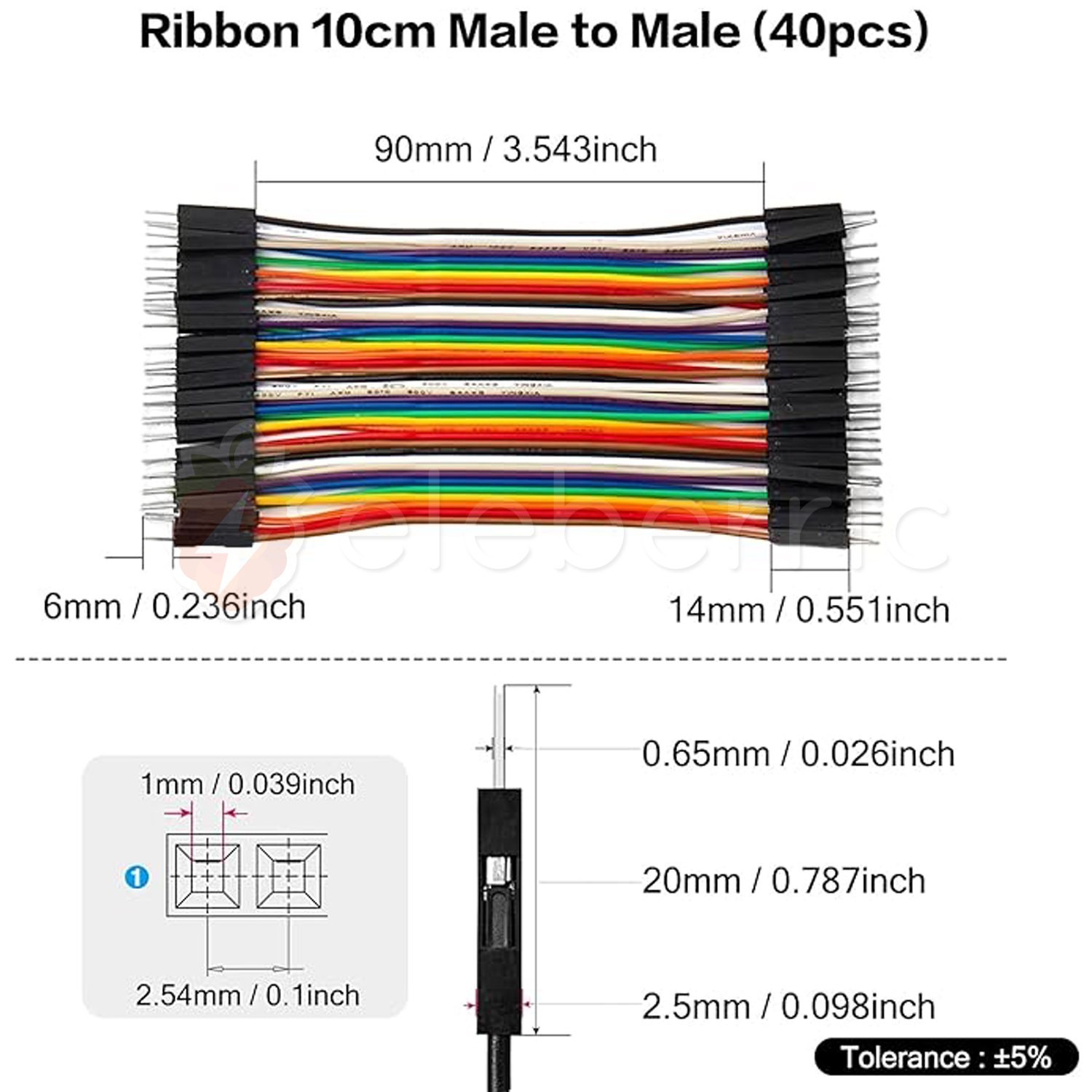 Jumper Wires 40pcs 10cm Full View 1