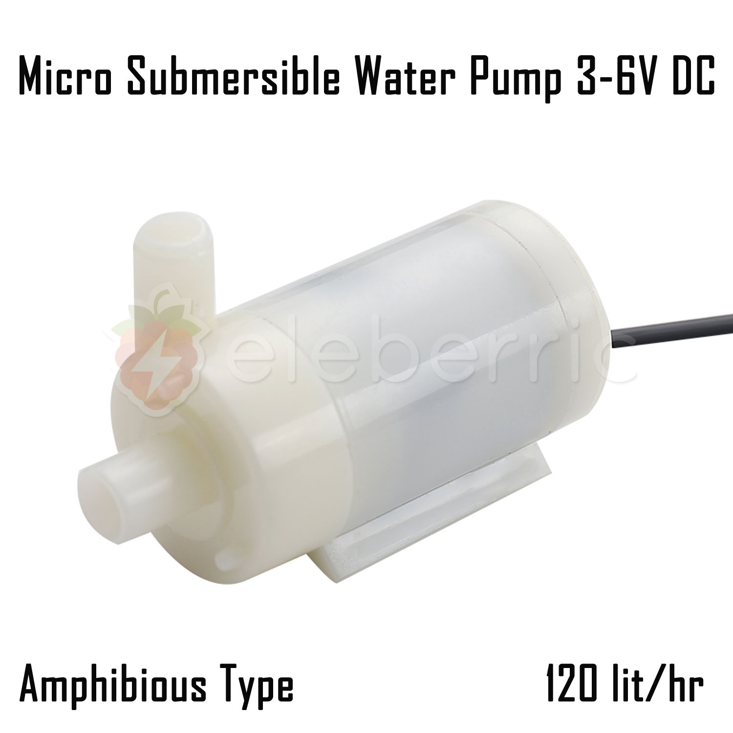 Micro Submersible Water Pump 3-6V DC Amphibious Type Full View 1