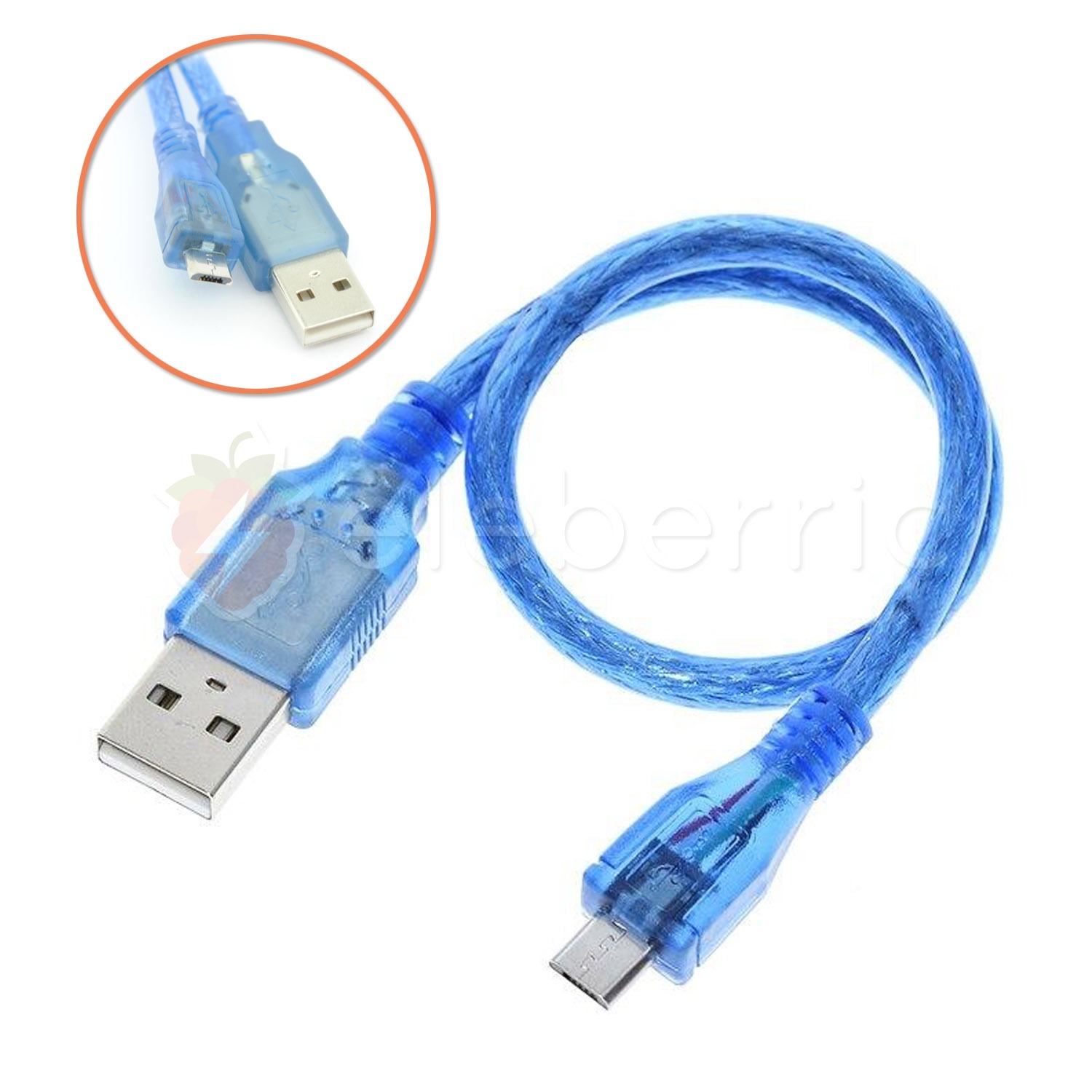 Micro USB 30cm Cable Full View 1