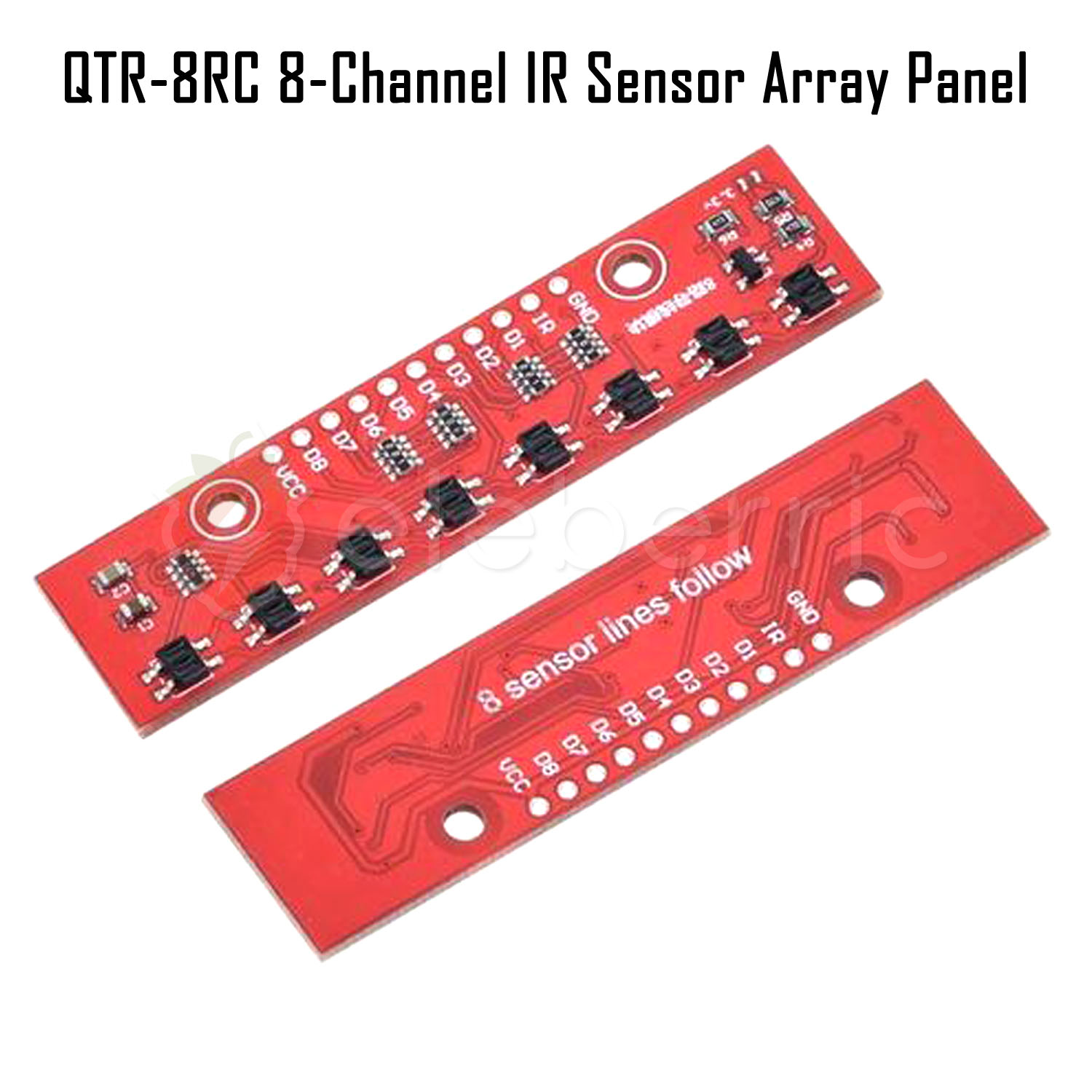 QTR-8RC 8 Channel IR Line Tracking Sensor Array Panel Full View 1
